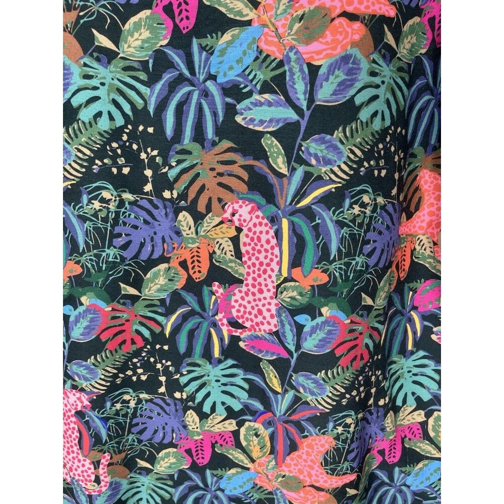 WORLD MARKET Women's Green Botanical Jungle Button Down Nightgown L/XL - Picture 5 of 7